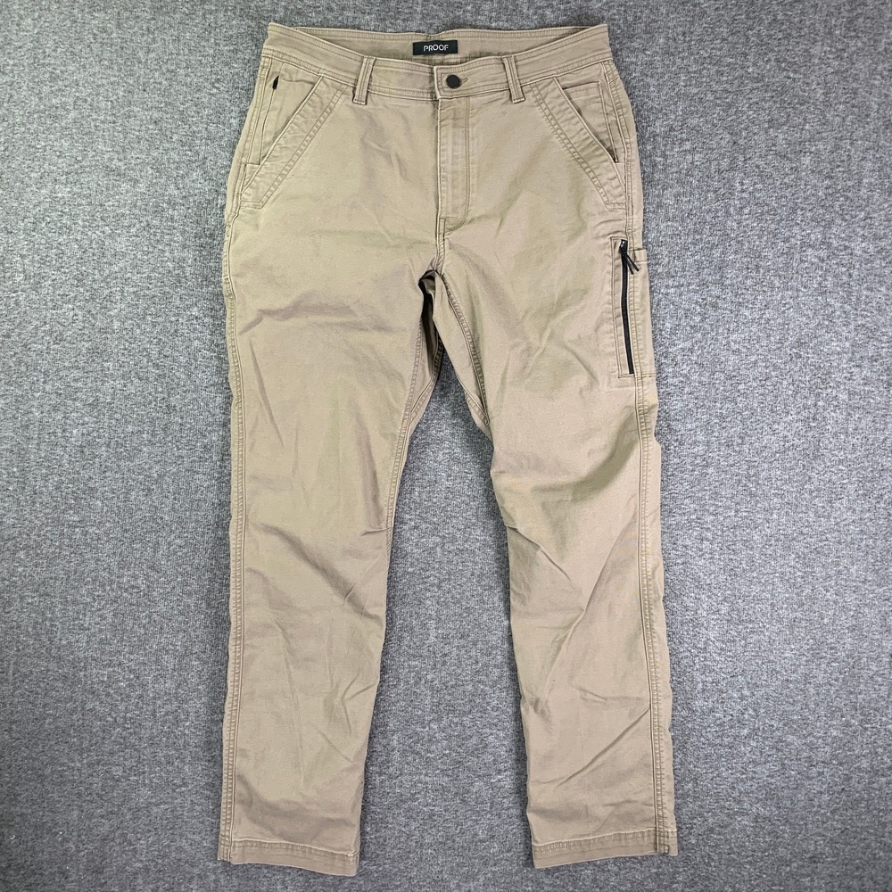 Proof Rover Pants Men 34x31 EDC Brown Canvas Huckberry Utility Travel